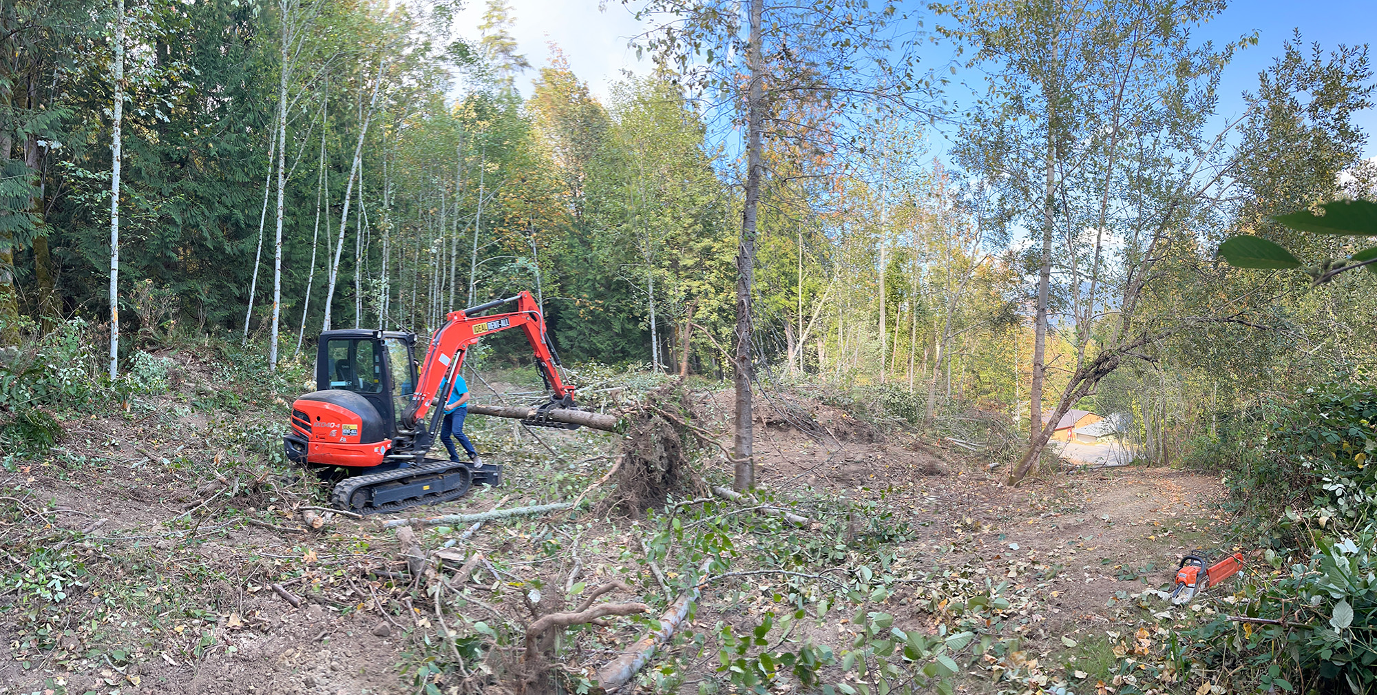 Lot 16 being cleared and prepared for construction